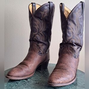 DAN POST BOOTS, Leather, Bull Shoulder, 10 D
